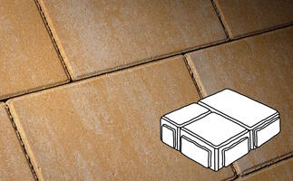  Тротуарная плитка Старый город Arbet 60 мм. Янтарь: внешний вид