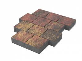  Тротуарная плитка Stellard Квадрат 200x200x80 мм Закат: внешний вид